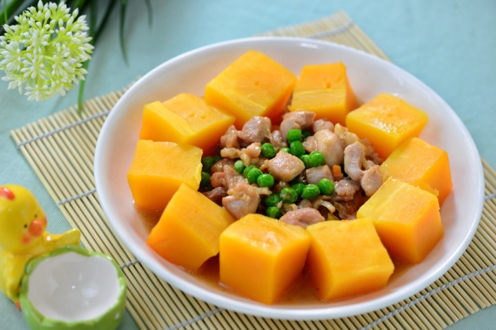 家常菜-翡翠南瓜鸡块