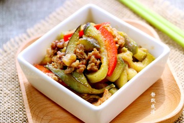 沙茶肉末茄条