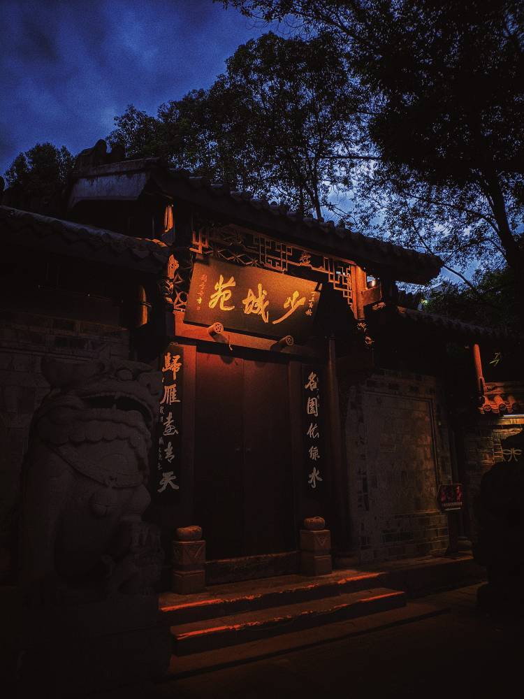 夜，少城公园闲逛