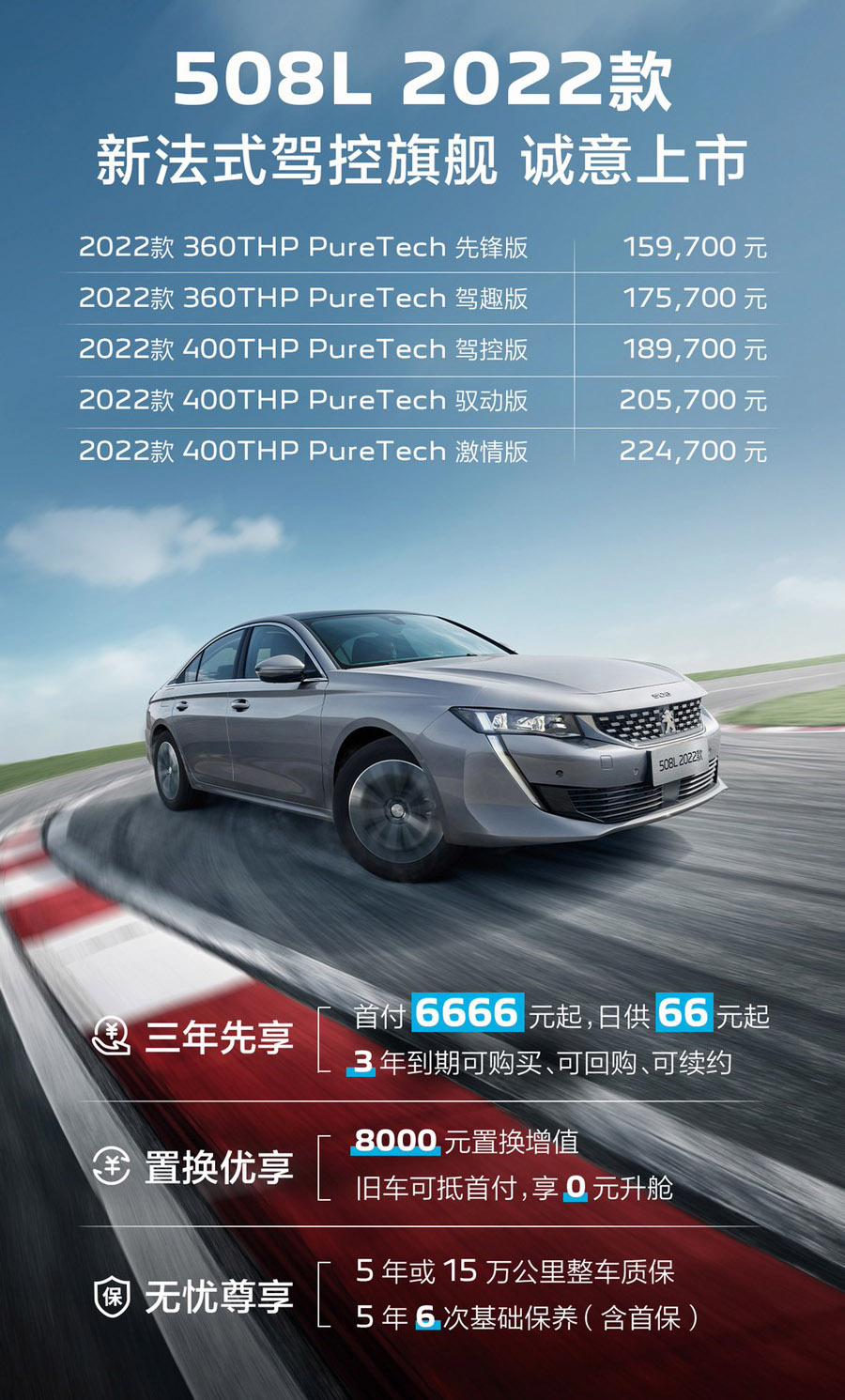 科技驾控再升级 东风标致508L 2022款上市