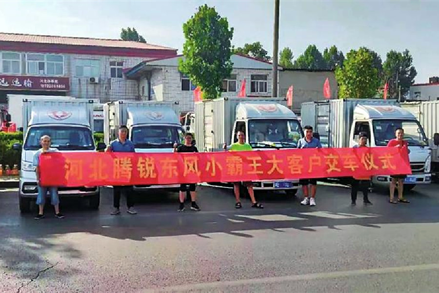 东风小霸王厢式车批量交付大客户