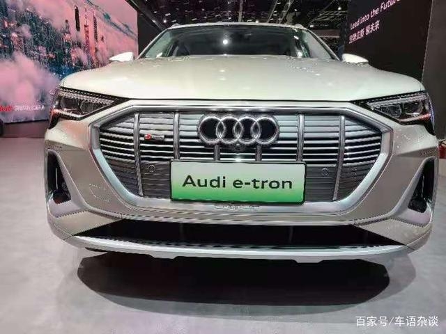 广州车展上的进口电动汽车，400多马力，续航近500KM的奥迪e-tron