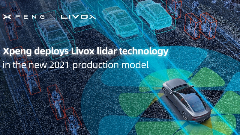 Xpeng与Livox合作在新的2021生产模式中部署激光雷达技术