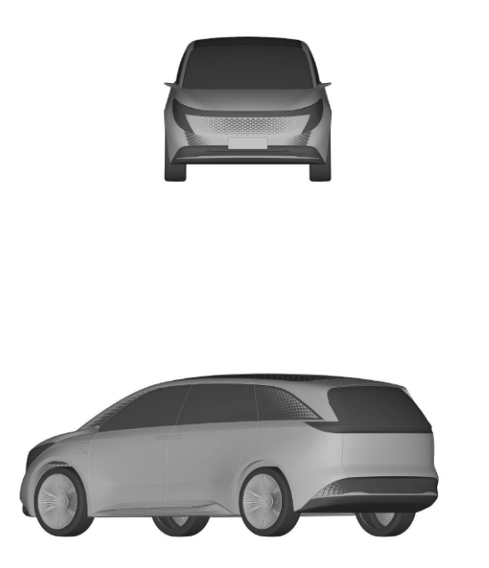 竞争GL8！恒驰4专利图曝光：雄狮车标霸气