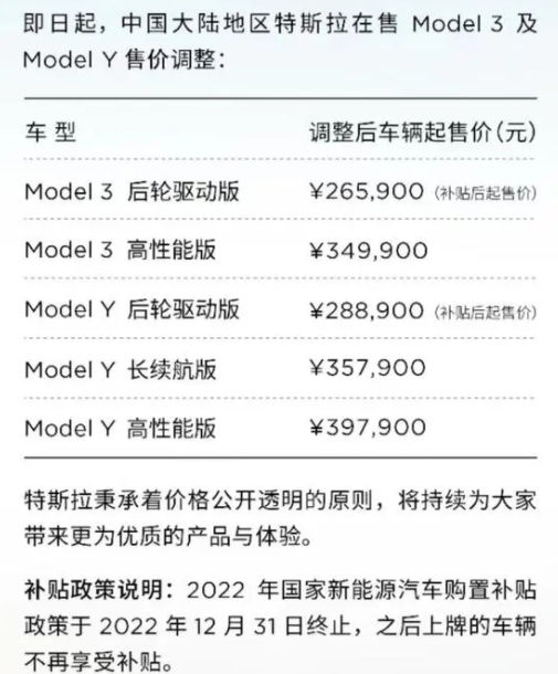 特斯拉官宣降价1万+，国内新能源汽车市场或迎年终大考