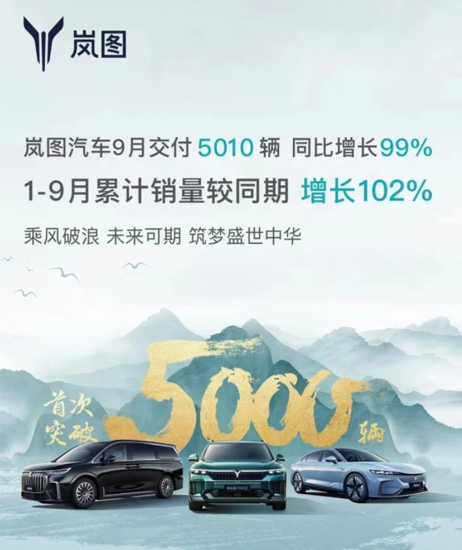 国庆齐晒成绩单，新能源品牌9月全线飘红