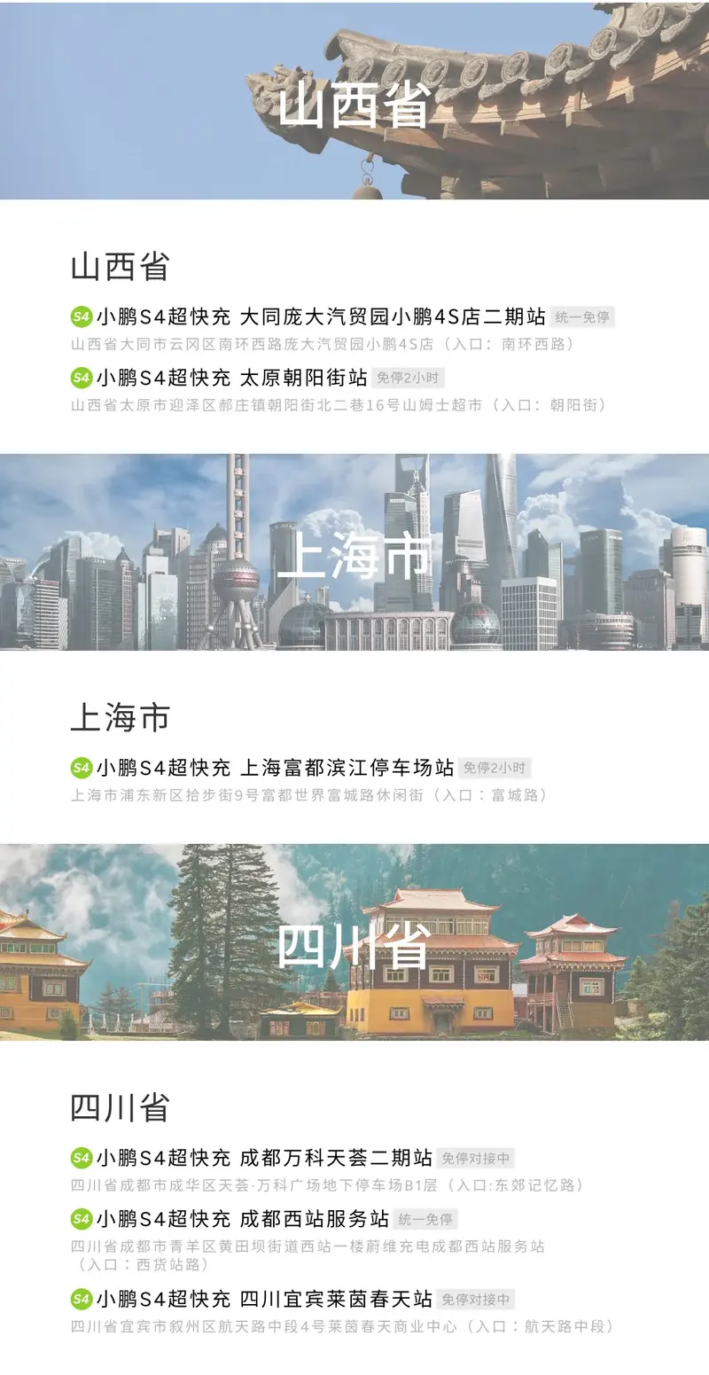 小鹏充电网络新增50座自营站全国已布局自营站超1880个