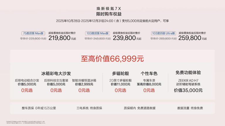 焕新极氪7X携137项豪华配置登场，以安全智驾大空间破局家庭纯电SUV痛点