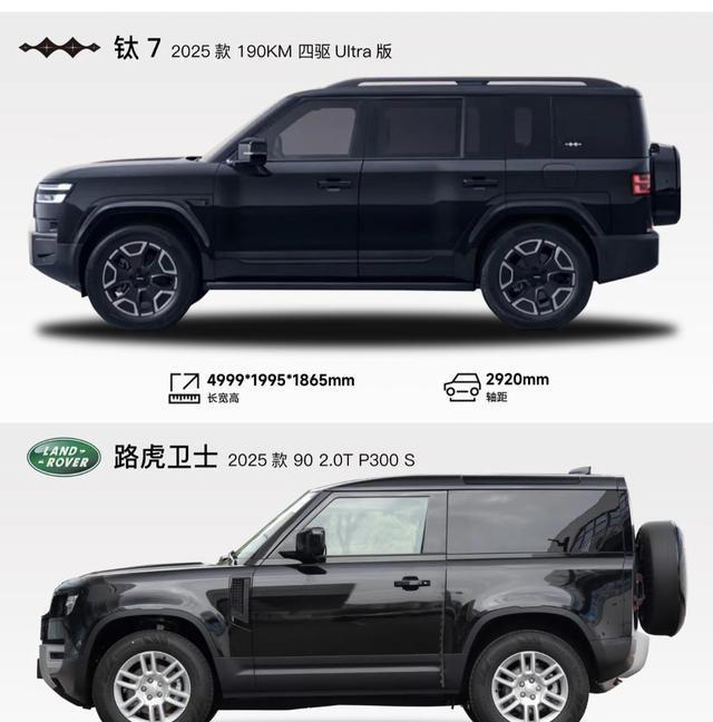 方程豹钛7vs路虎卫士：17万与68万的硬派SUV，差在哪？