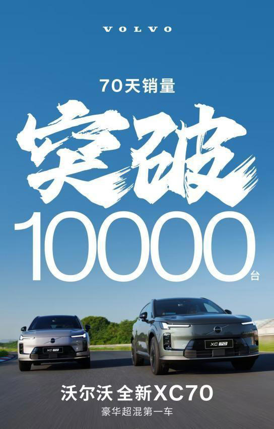 11月沃尔沃销量达14,236辆，全新XC70成最强推动力！