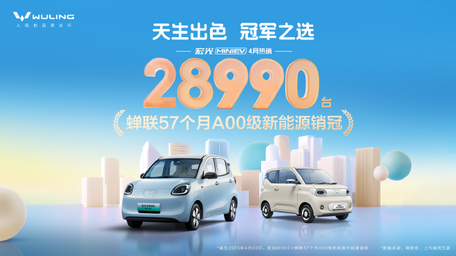 持续热销宏光MINIEV4月销量28990台