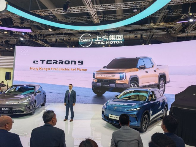 上汽携4x4纯电动皮卡eTerron9亮相香港车展