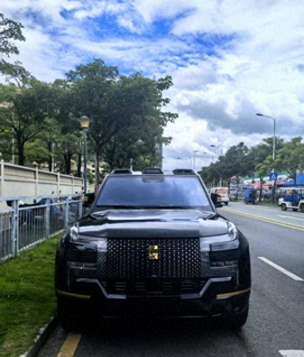 仰望U8L新车街边曝光！24K金车标+对开天地门，6座设计+1197马力