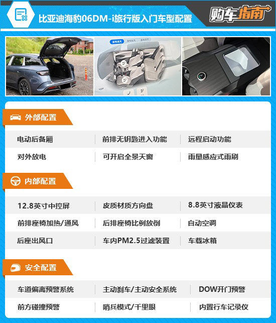 推荐顶配比亚迪海豹06DM-i旅行版购车指南