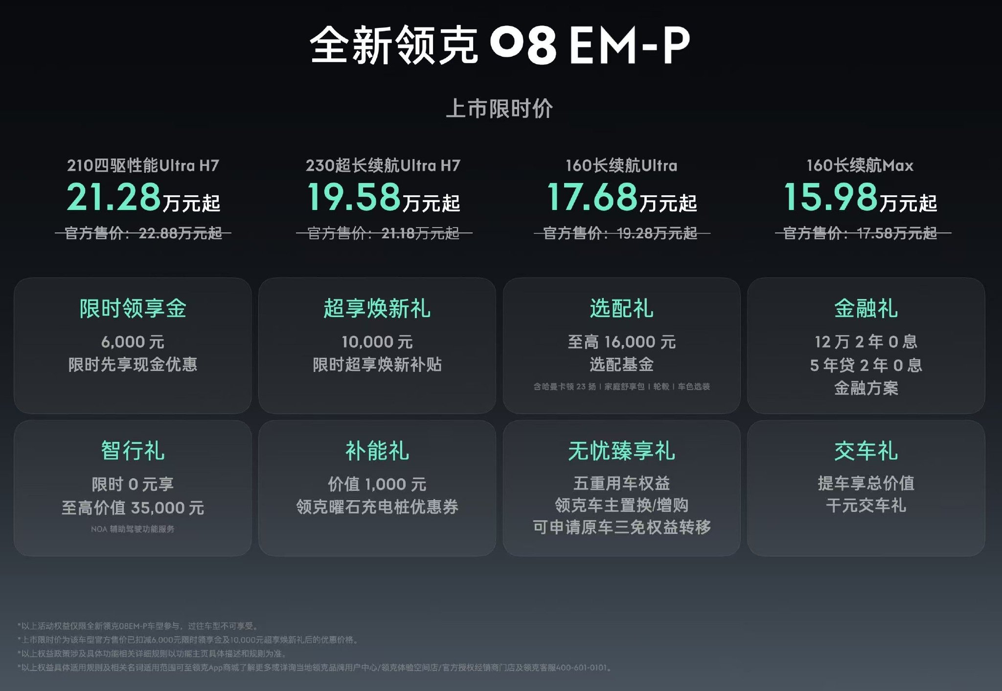 全新领克08正式上市限时15.98-21.28万元