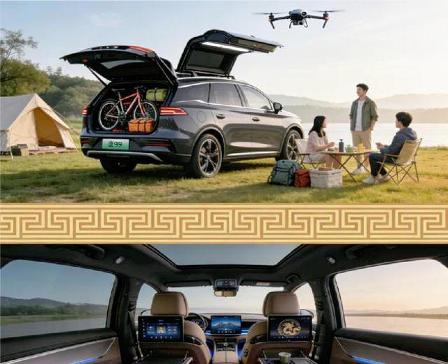 比亚迪全新D级SUV来袭，起价50万，大6座布局，充5分钟补能400km