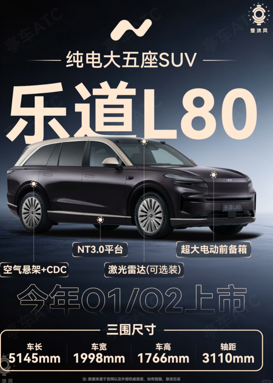 乐道L80来了！NT3.0平台打造，网友：L90为何卖不动